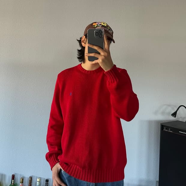 [L]폴로 랄프로렌 라운드넥 코튼 니트 스웨터