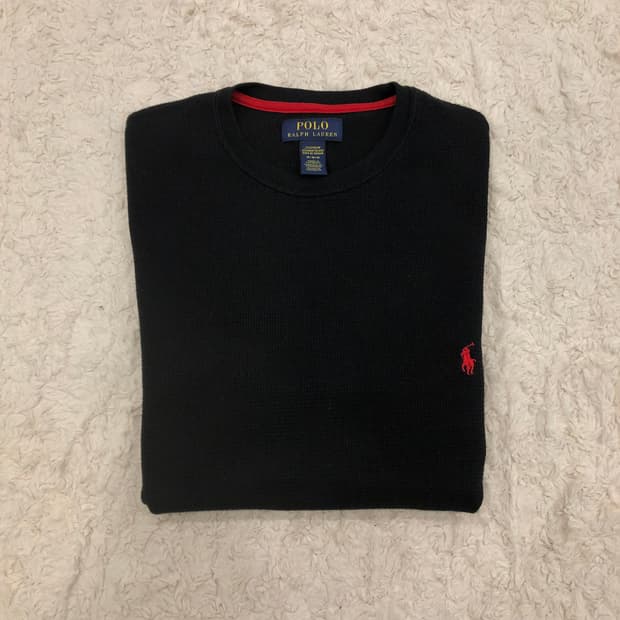 폴로 랄프로렌 와플 롱슬리브 긴팔 티셔츠