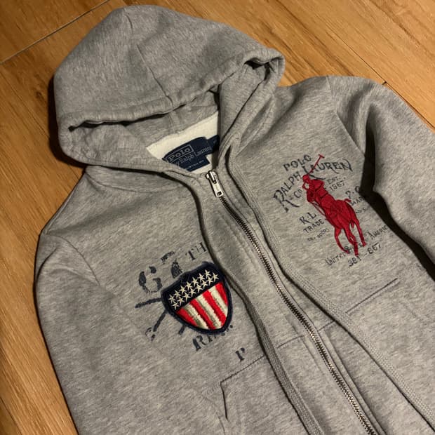 폴로 빅포니 성조기 후드집업