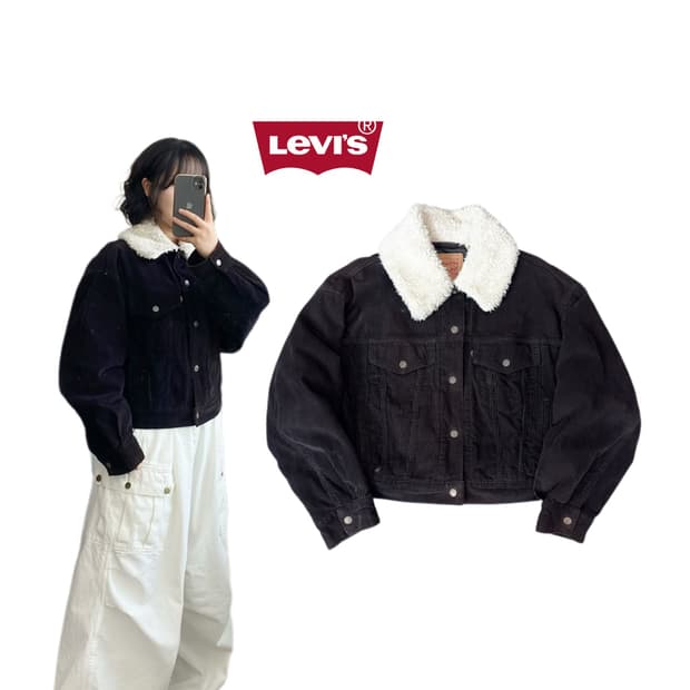 리바이스 코듀로이 쉐르파 트러커 자켓