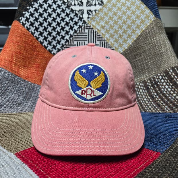 OS RRL 더블알엘 윙로고 볼캡 핑크 미사용새상품