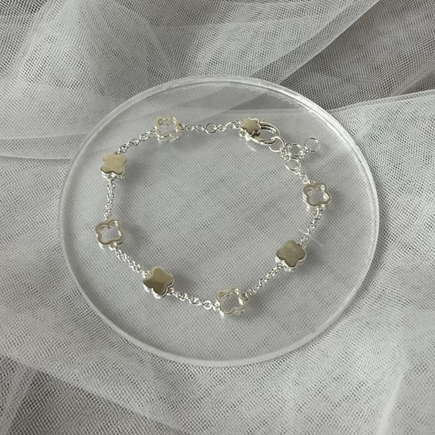 925silver 클로버 팔찌