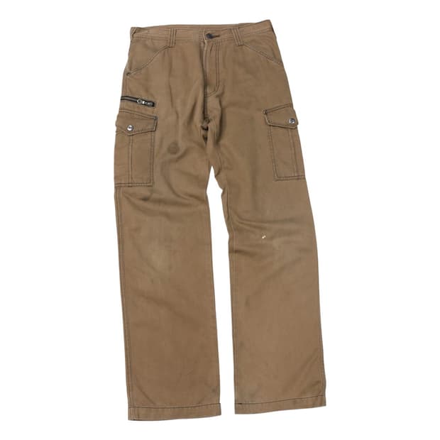 빈티지 캐러멜 브라운 멀티 포켓 카고 팬츠 (W30)