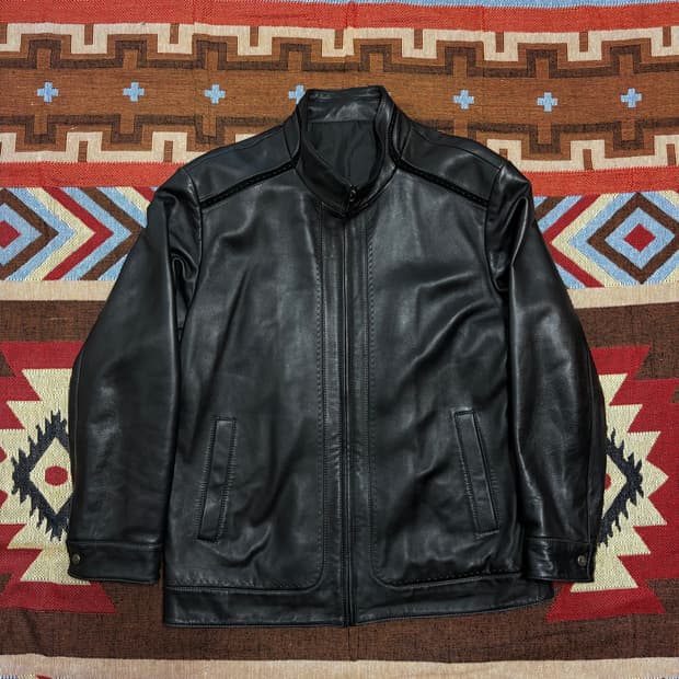 100-105) 램스킨 레이서 양가죽 자켓 