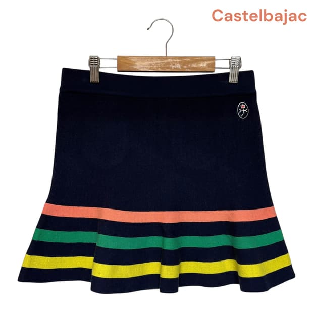 3657 까스텔바작 네이비 니트 골프스커트