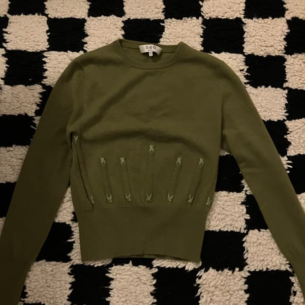 Sea NY 초록 니트