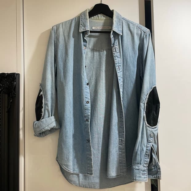 존 로렌스 설리반 레더패치 데님 셔츠