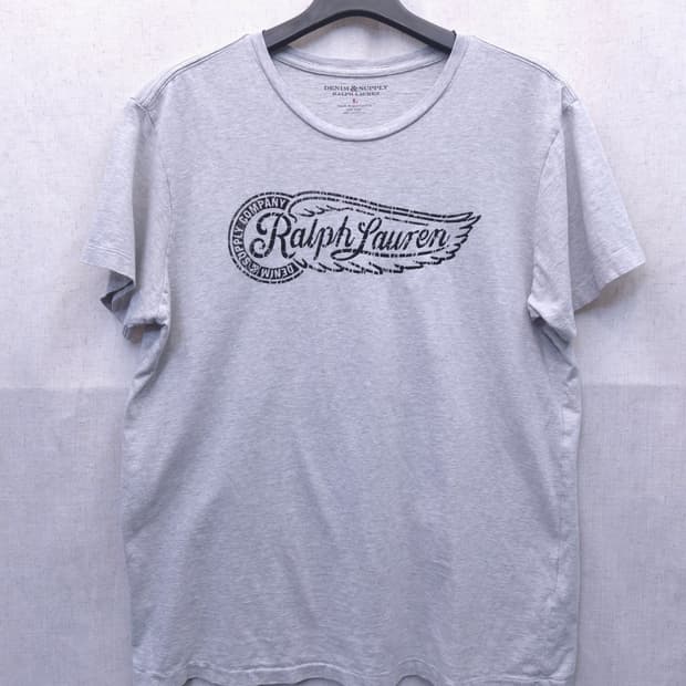데님앤서플라이 랄프로렌 반팔 티셔츠 회색