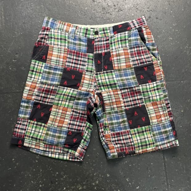 34 타미힐피거 마드라스 패치워크 반바지
