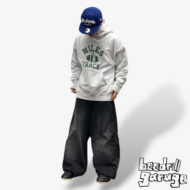 아웃스탠딩 그레이 후드티