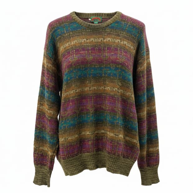 일본 빈티지 BOSTON TRADERS' 멀티 컬러 패턴 니트 1766