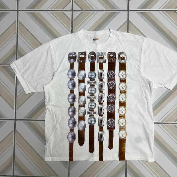 KAPITAL 콘초 벨트 프린트 티셔츠 (XL / Made in Japa