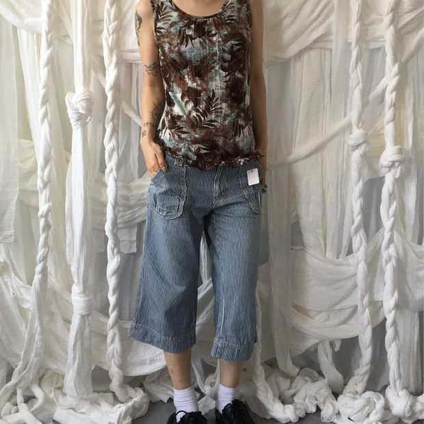 Tropical pattern sleeveless