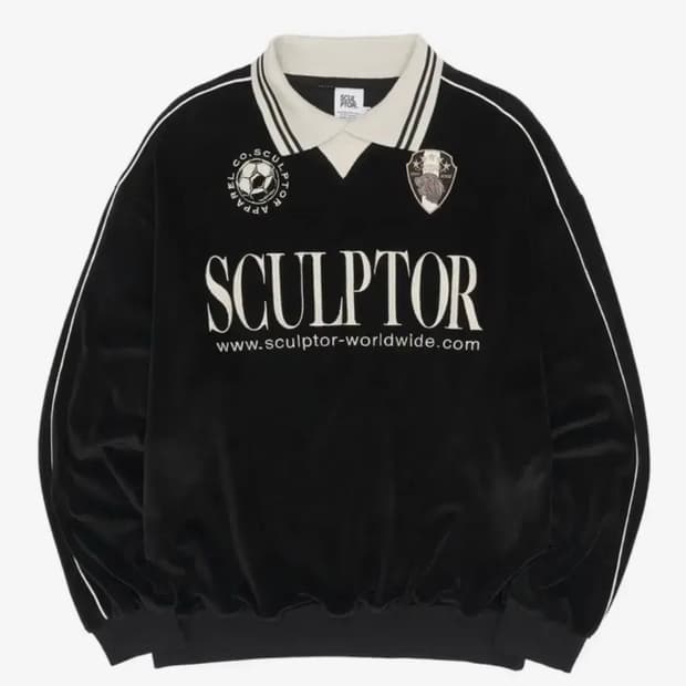 스컬프터 벨벳 카라 맨투맨 Velour Soccer Jersey