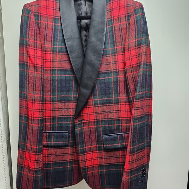 새상품 클럽모나코 타탄 울 자켓