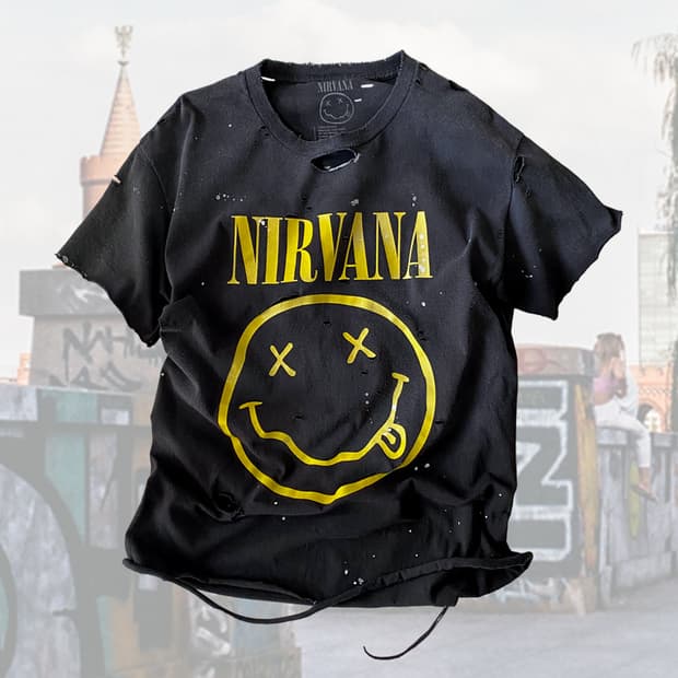 너바나 디스트로이드 페인팅 반팔티