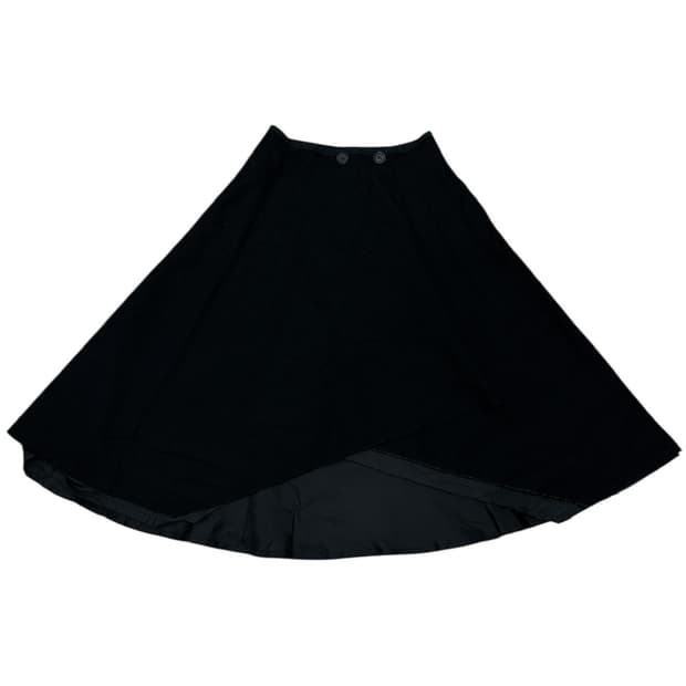 마르크 르 비앙 블랙 레이어드 랩스커트