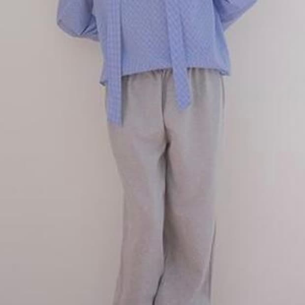 새상품)프레부아 타이블라우스