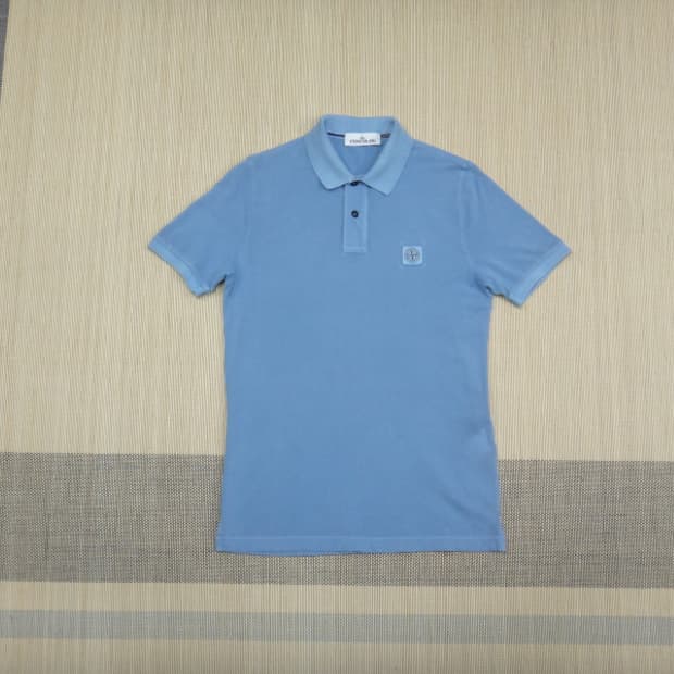 (M) 스톤아일랜드 13주년 로고 패치 카라 티셔츠