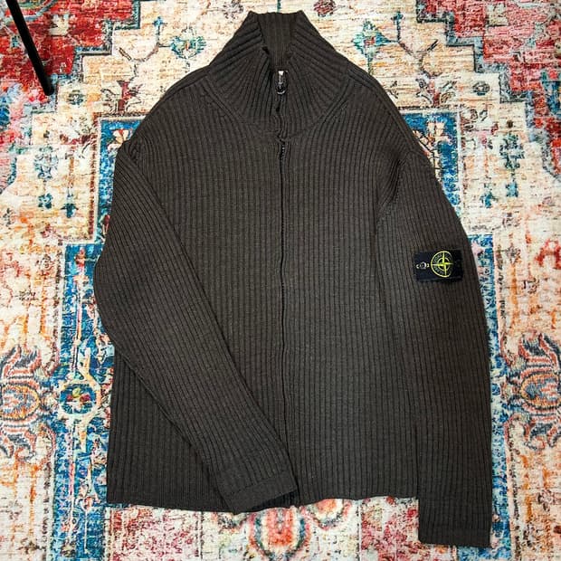 [XL] 00s 스톤아일랜드 하이넥 니트 집업