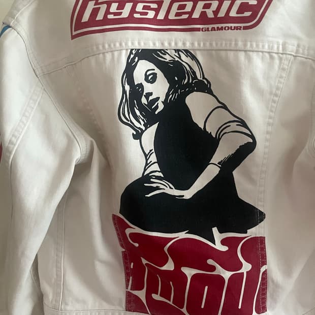 히스테릭글래머 빈티지 화이트 데님 자켓