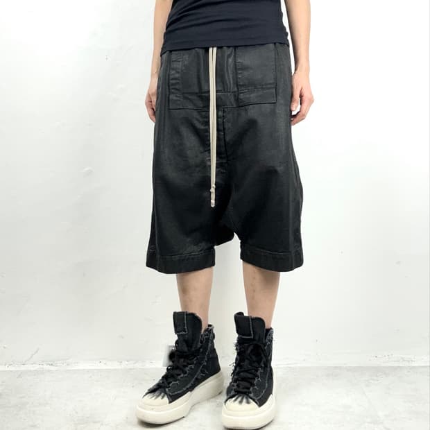 Rick Owens Drkshdw Waxed Pod Shorts  