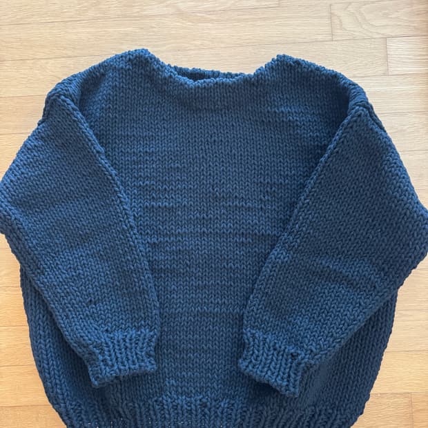 (4) 비즈빔 22aw 엠플러스 보트넥 니트 블랙