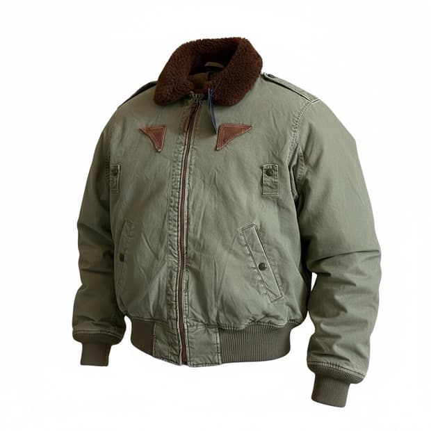 폴로 랄프로렌 시어링 칼라 b-15 다운 봄버