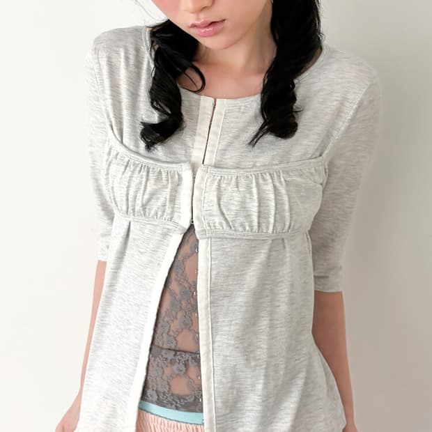 샵페어리 bralette half cardigan (light melan
