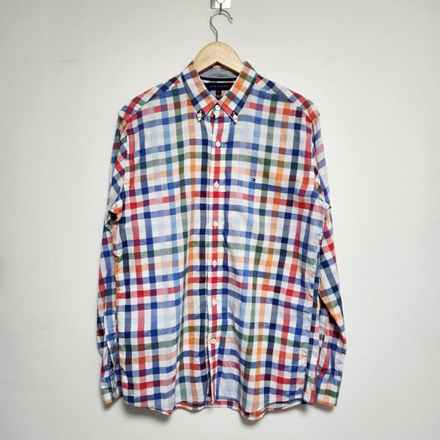 타미힐피거Tommy 체크 셔츠 M - S118