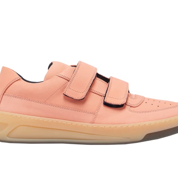 [43] 아크네 스튜디오 페리 누벅 벨크로 스니커즈 더스티 핑크