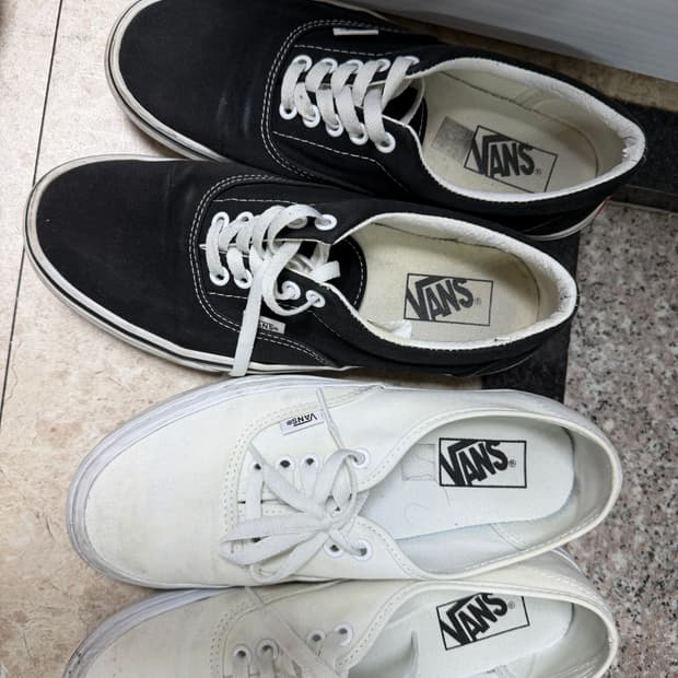 255) 반스 어센틱 블랙&화이트 일괄