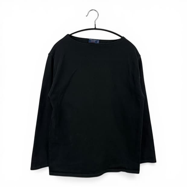 (M) 세인트 제임스 보트넥 블랙 긴팔 티