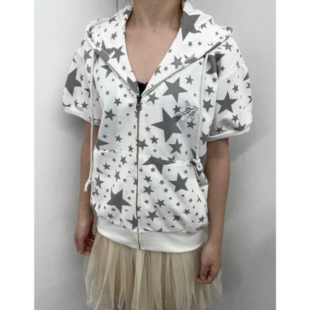 y2k 스타 하프 집업