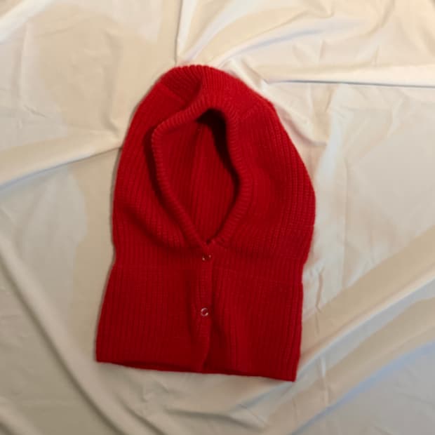 빨간모자 바라클라바 double button balaclava