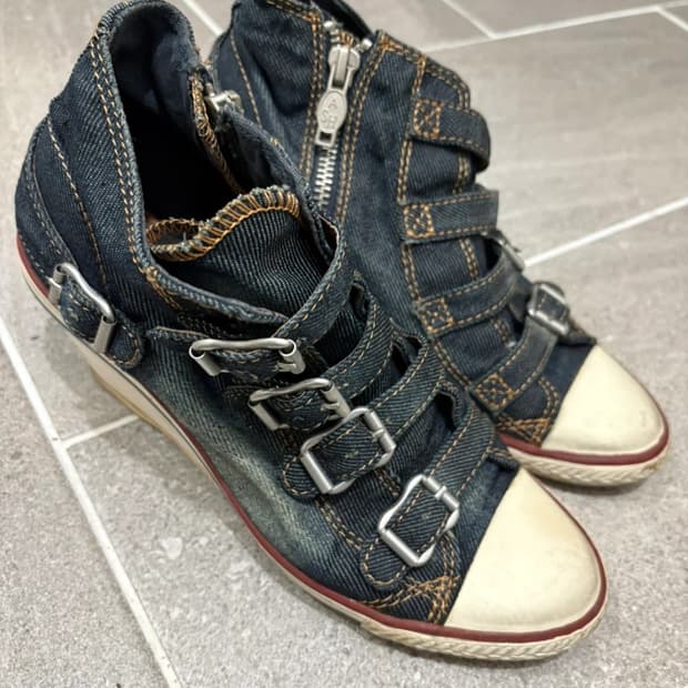 ASH 아쉬 웨지힐 데님 스니커즈