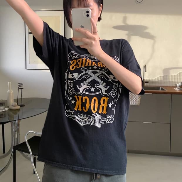 프린팅 1/2 티셔츠