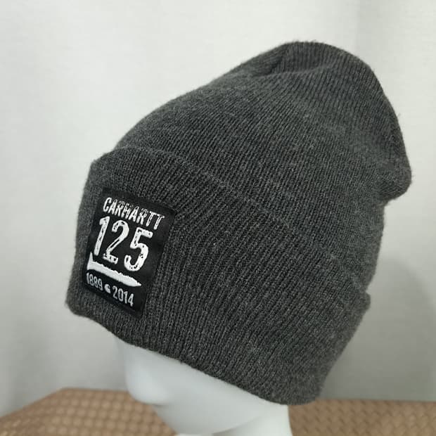 칼하트 미국판 125주년 에디션 듀얼 로고 패치 니트 비니 P2021