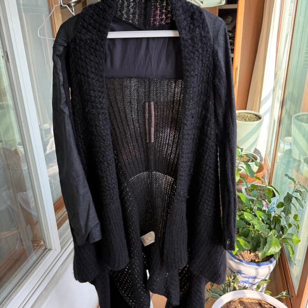 Rick Owens fw11 long cardigan leather