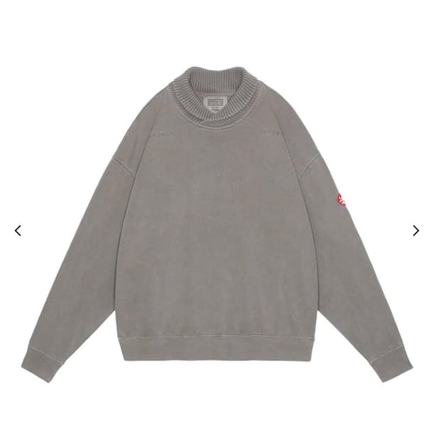 [XL] 카브엠트 스웨터 오버다이 오버랩 라이트 크루넥