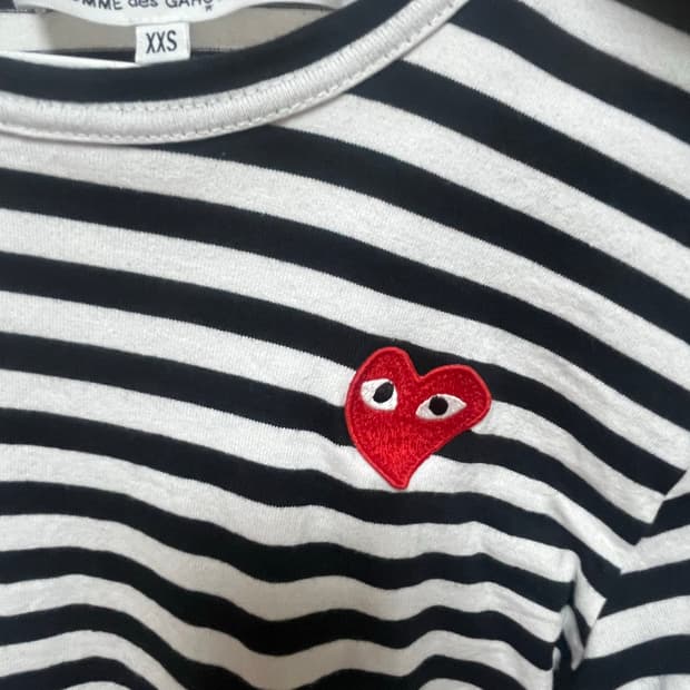 꼼데가르송 스트라이프 롱슬리브 XXS