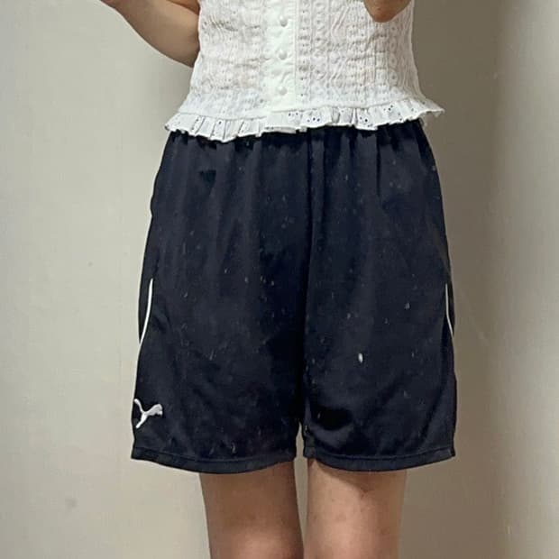 일본 빈티지 퓨마 스포츠 바지 팬츠 갸루 로걀 라떼 블록코어 긱시크