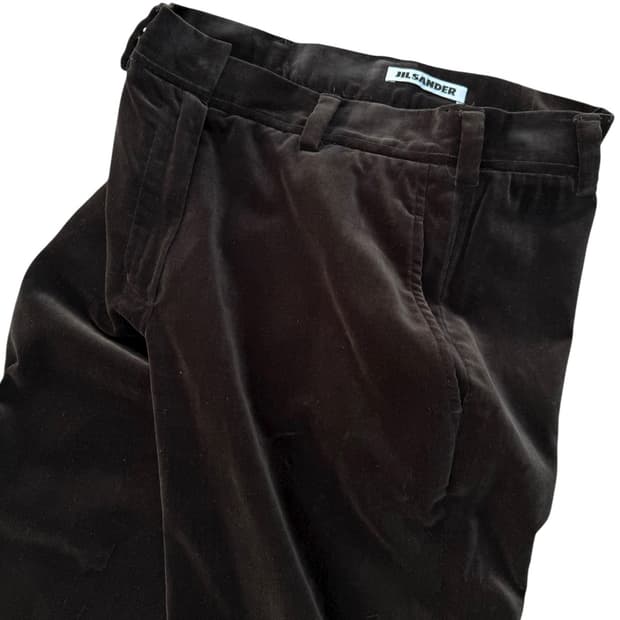 Jilsander 질샌더 브라운 벨벳 팬츠