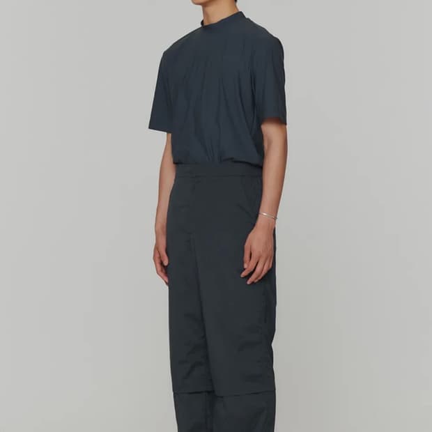 아모멘토 SHEER LAYERED PANTS (CHARCOAL)