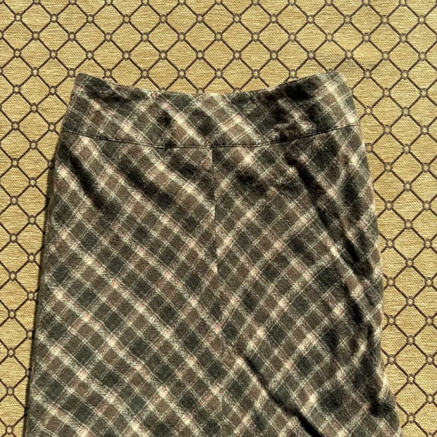 빈티지 체크 스커트