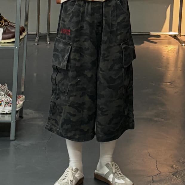 XGN빈티지 카모 버뮤다 팬츠 A1720
