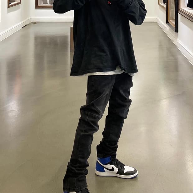 [46] 우영미 흑청 바이커 진 20SS