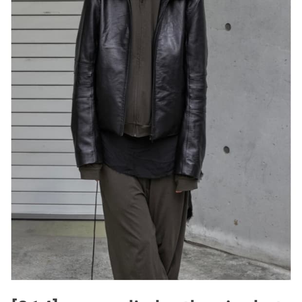 머듈 appendix leather jacket black [014]