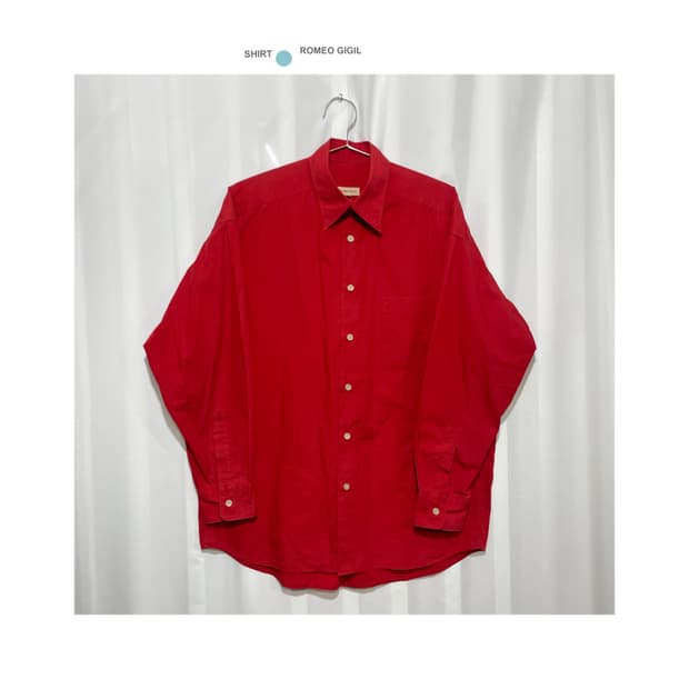 90s 로메오 질리 레드 셔츠