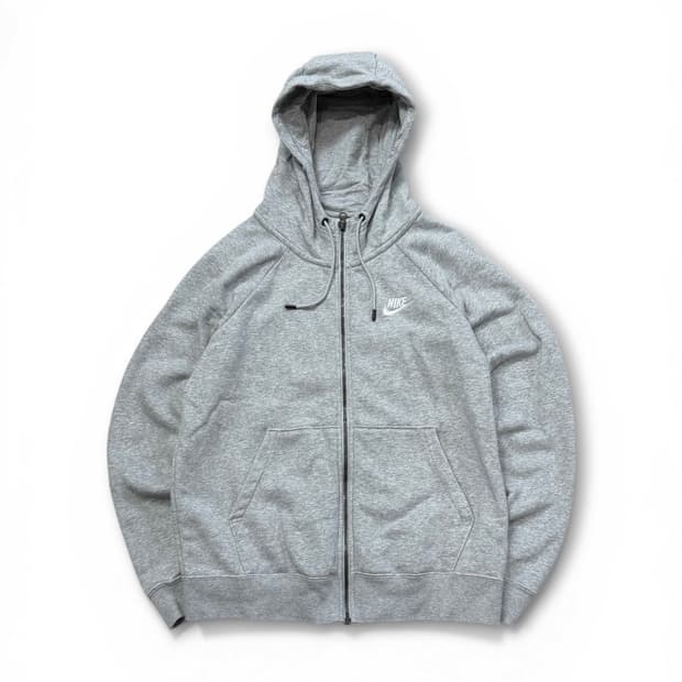 Nike 솔로 스우시 그레이 후드 집업 